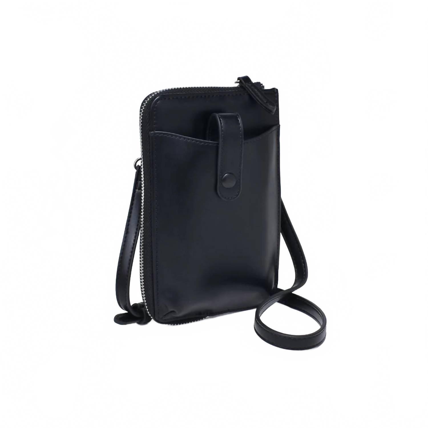 New Urban Expressions Women's Carol Cell Phone Wallet Crossbody Bag In Black Veg